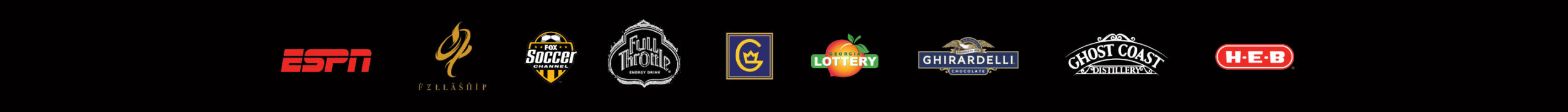 Client logos including Ghirardelli, Bath & Body Works, Comfort Colors