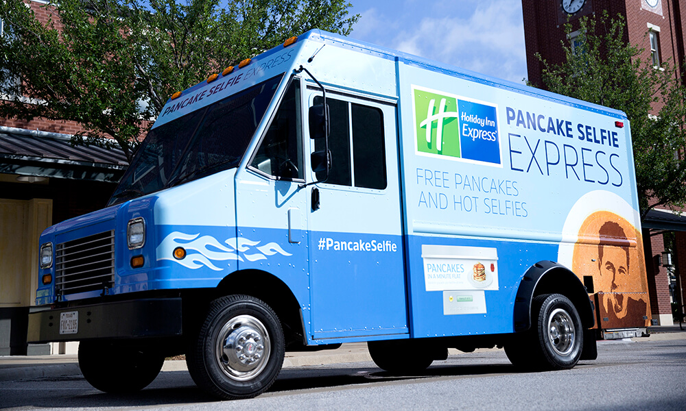 Holiday Inn Pancake Selfie Tour truck